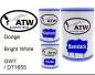 Preview: Dodge, Bright White, GW7 / DT1655: 500ml Lackdose + 500ml Klarlack + 250ml Härter - Set, von ATW Autoteile West.